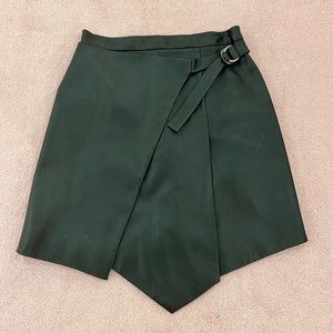 Black, faux leather skirt